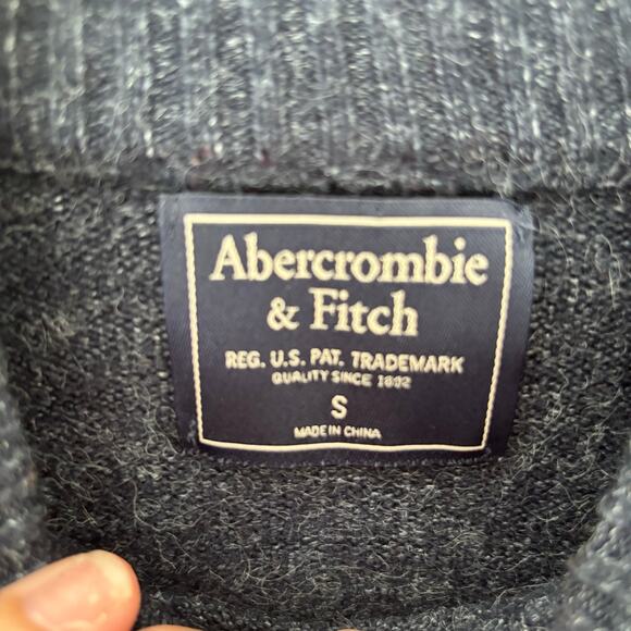 Abercrombie & Fitch Women's S Mock Neck Blue White Striped Sweater Nautical - Picture 3 of 8